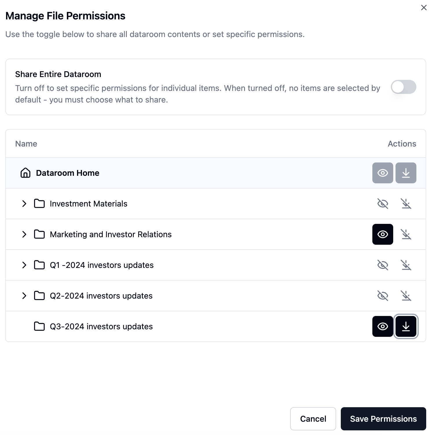 Folder and file permissions