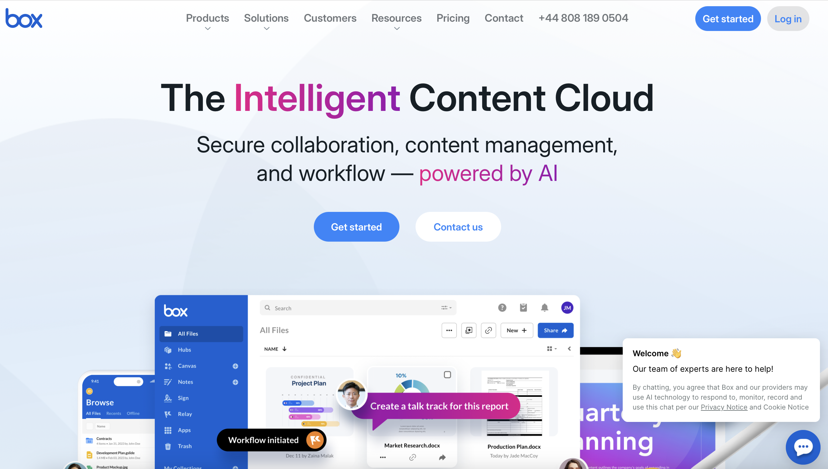 Box website