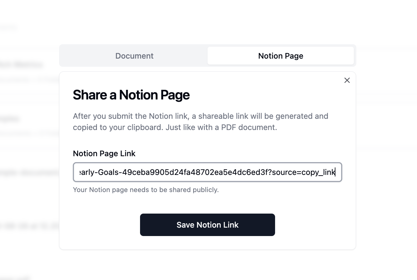 Papermark × Notion native integration